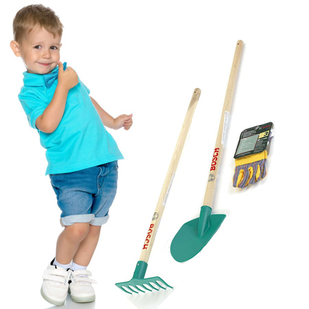 Sada zahradního nářadí Bosch hrábě lopata pro děti Klein 2712