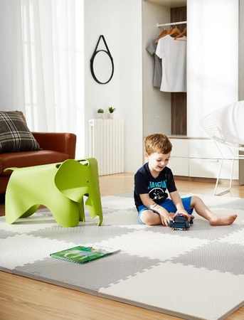 Humbi Foam Puzzle Pěnová podložka 62x62x1 cm 4 ks Cream Grey