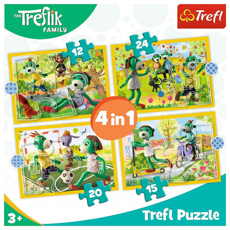 Trefl Puzzle 4v1 Společná zábava Treflíků