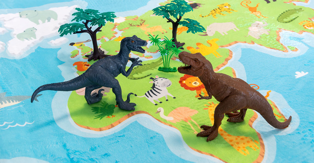 Jurský svět velká sada dinosaurů, figurky v kontejneru, 55 dílků