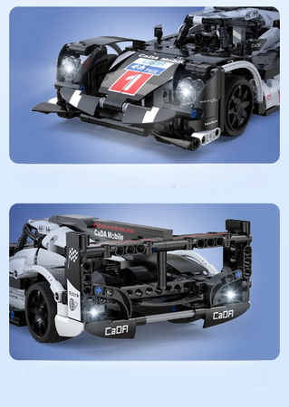 CaDA Building Blocks Dálkově ovládané velké sportovní auto 31 cm GT Sport Car 427 kusů RC Light LED