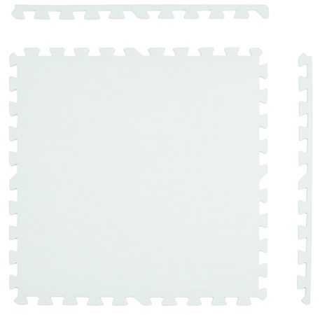 Humbi Velká vzdělávací podložka z tlusté pěny 180 x 180 x 1 cm XXL 9 dílků 62 x 62 x 1 cm Barva bílá a šedá bílá a šedá
