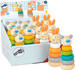 Dřevěná věž Králíček Pyramida z kruhů Puzzle Montessori Small Foot