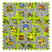 Humbi Vzdělávací podložka Silné pěnové puzzle 31,5 x 31,5 x 1 cm 9 kusů Barevné ulice Miasto sto ulic Budovy Domy Domy domy