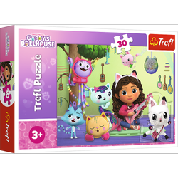 Kočičí dům Gabi a její rozkošný domeček Puzzle 27 x 20 cm 30 dílků 3+ Trefl