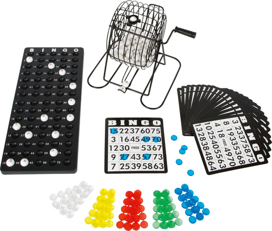 Malá nožní hra Bingo Cage míchací stroj 18 karetní deska