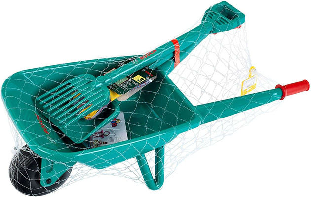 Velká sada Malý zahradník Tárek na písek + zelené zahradní nářadí pro děti Bosch Klein