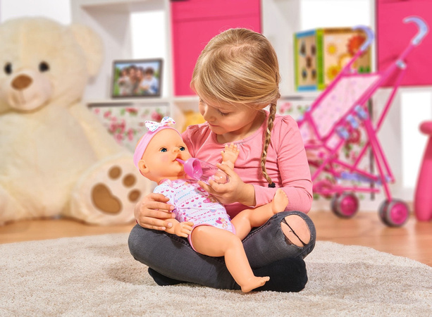 New Born Baby Funkční dětská panenka pije moč 43 cm