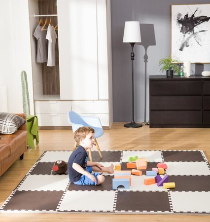 Humbi Pěnová podložka Puzzle 3 ks. hnědá 62 x 62 x 1 cm hnědá