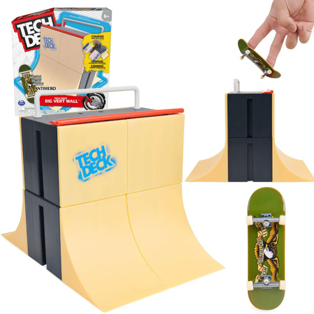 Big Vert Wall ramp fingerboard set + barevný skateboard Tech Deck Spin Master