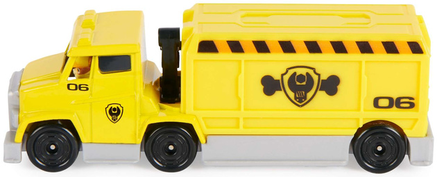 Paw Patrol Rubble Kovový mini náklaďák Big Truck Pups True Metal Vozidlo žlutá barva
