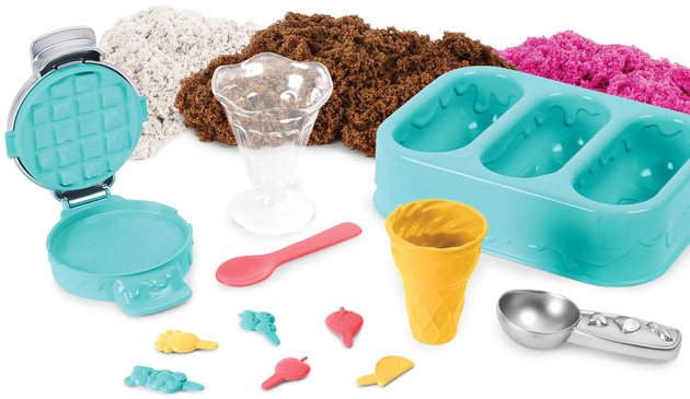 Zmrzlinový kinetický písek Kinetic Sand Voňavé zmrzlinové pochoutky Zmrzlinový obchod 3 vůně Spin Master