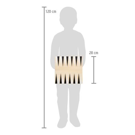 Sada dřevěných deskových her 3v1 Šachy Dáma Triktrak Puzzle hra