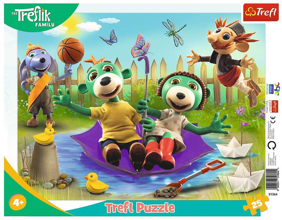 Treflik family 25 dílků puzzle v rámečku Ingenious Treflíci
