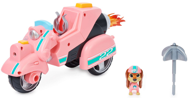 Tlapková patrola Liberty vozidlo + postava Movie Kinofilm pes a motorka