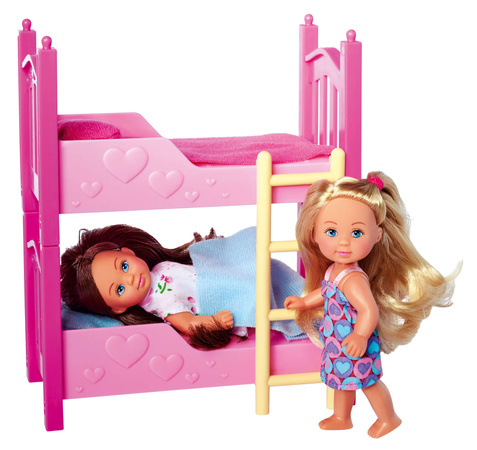 Evi Love Sada 2 panenek a patrové postele + příslušenství