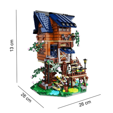 CaDA stavební kostky sada Four Seasons Tree House 1155 kusů LED světlo