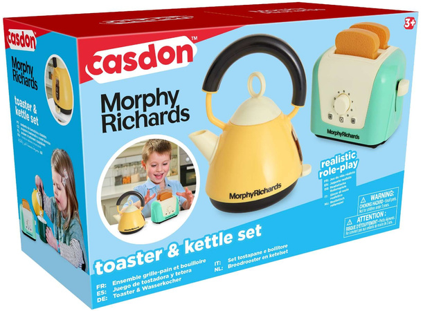 Žlutá sada konvice a toustovače pro děti funkční Morphy Richards Casdon