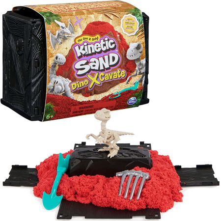 Kinetic Sand Excavation Dino XCavate Skeleton Dinosaur Search Kit Kinetic Sand + příslušenství