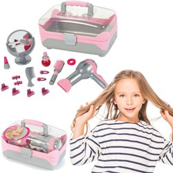 Kadeřnický kufřík Dětský vícebarevný fén na baterie Braun zvuk Klein