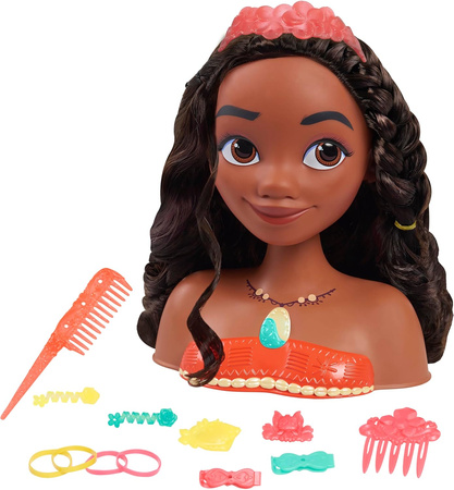 Disney Princess Hair Styling Head Doll Vaiana Mo ana Hairdresser + příslušenství