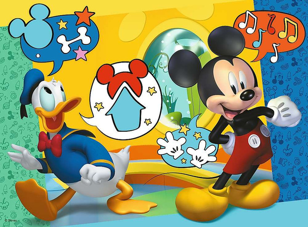 Puzzle 30 dílků Mickey Mouse a veselý domeček