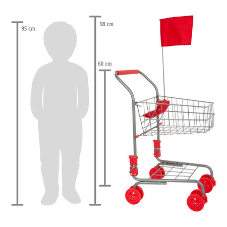 Dětský nákupní vozík Silver Flag Basket Silver 3+ Small Foot