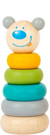 Dřevěná věž Medvídek Puzzle Pyramida Montessori Small Foot