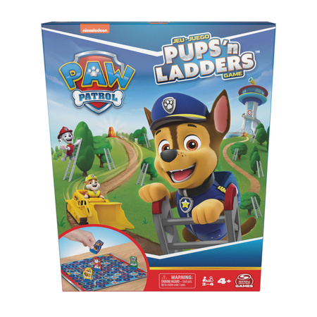 Hra Tlapková patrola Pups 'n Ladders Puppies Snakes and Ladders Rodinná společenská hra pro děti