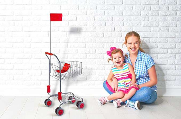 Dětský nákupní vozík Silver Flag Basket Silver 3+ Small Foot