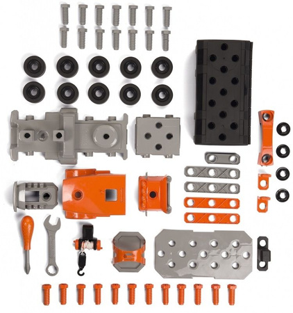 Sada 2W1 Nákladní auto s jeřábem + černý kufr a nářadí Black and Decker Smoby