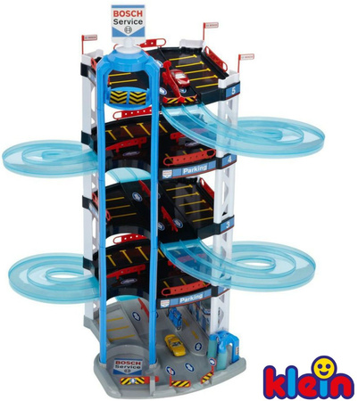 XXL Bosch Service 5úrovňová garáž 85 cm Klein + 2 auta