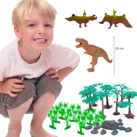 Jurský svět velká sada dinosaurů, figurky v kontejneru, 55 dílků