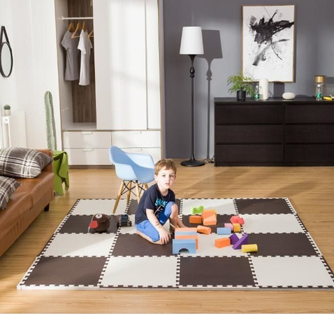 Humbi Pěnová podložka Puzzle 3 ks. hnědá 62 x 62 x 1 cm hnědá