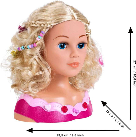 Velká hlava Hair Styling Doll Kadeřník Princezna Coralia Princezna Coralie + make-up paleta pro děti