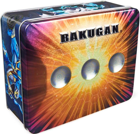 Bakugan Baku-Tin box plechovka + 2 figurky a karty Sectanoid