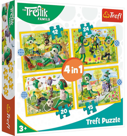 Trefl Puzzle 4v1 Společná zábava Treflíků