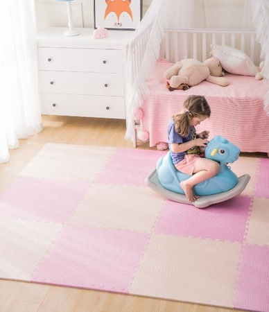 Pěnová podložka Puzzle bezpečná podlaha vodotěsná 3 ks. žlutá 62 x 62 x 1 cm