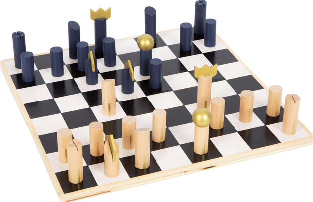 Sada dřevěných deskových her 3v1 Šachy Dáma Triktrak Puzzle hra