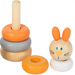 Dřevěná věž Králíček Pyramida z kruhů Puzzle Montessori Small Foot