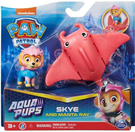 Tlapková patrola Sada Aqua Pups Skye figurka a mořský ďábel