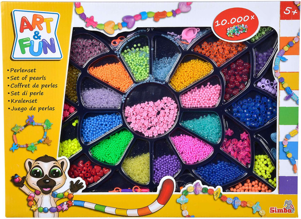 Sada korálků k vytvoření barevných náramků Art&Fun
