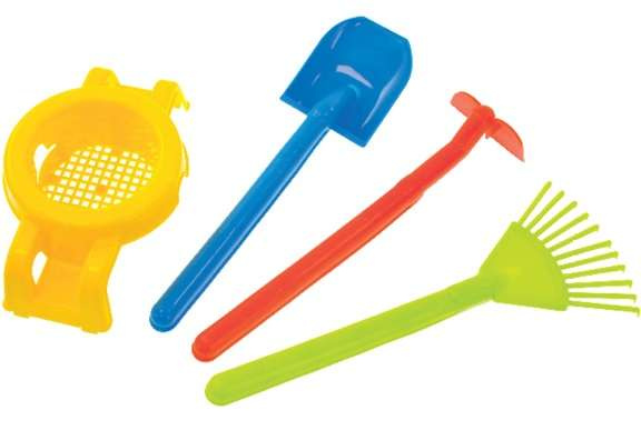 Mochtoys 5371 Želví zahradní trakař pro děti s kompletním příslušenstvím