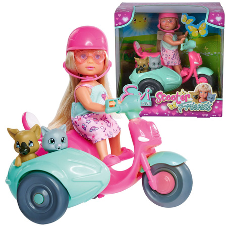 Evi Love Doll Set Evi Přátelé na koloběžce + příslušenství