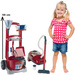 Velká sada dětských úklidových vozíků s vysavačovými míči zvuk Vileda Klein