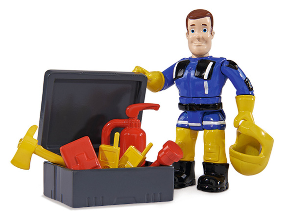 Sada Požárník Sam Žlutý Merkur Čtyřkolka Merkur s figurkou Sama a příslušenstvím hasiče 3+ Simba