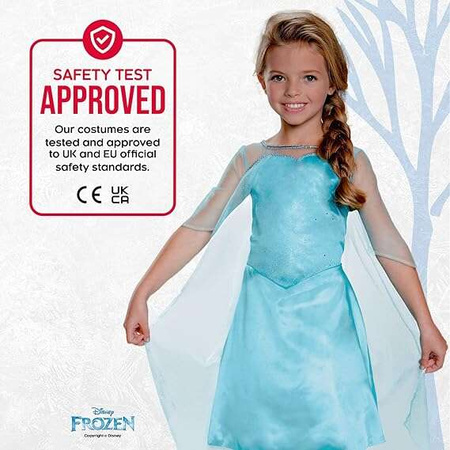 Disney Ledové království kostým, karnevalový kostým Elsa 109-123 cm (5-6 let)