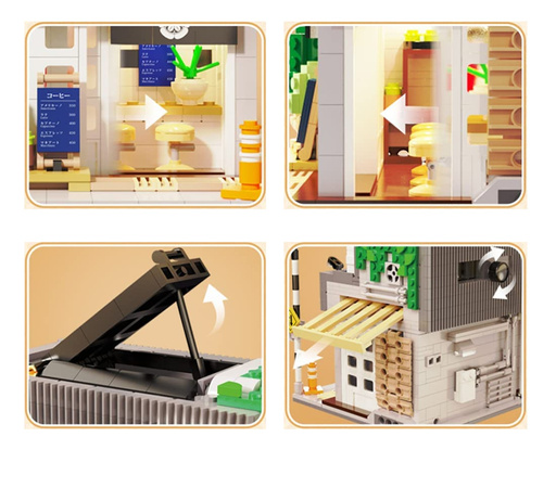 Cada C66007W Stavební kostky Summer Breeze Coffee Shop LED 1116 dílků