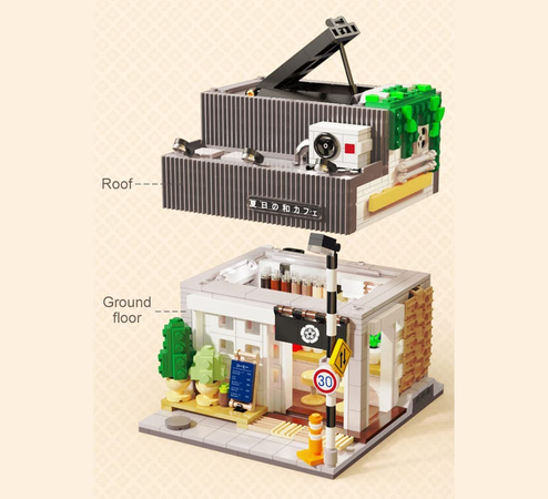 Cada C66007W Stavební kostky Summer Breeze Coffee Shop LED 1116 dílků