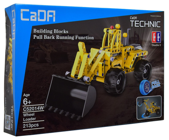 CaDa Technic stavebnice 25 cm žlutá Max pull back 213 dílků